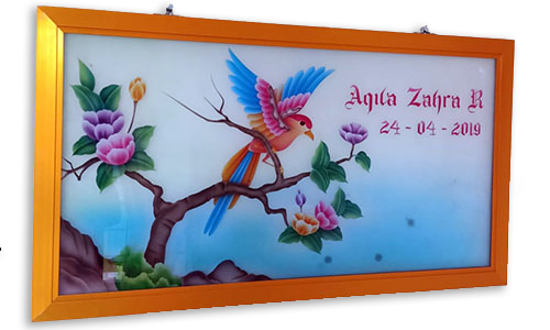 Kaca Sandblast Kaca patri palembang AZ