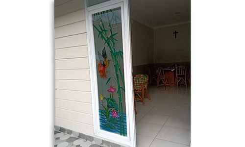 Kaca Sandblast Kaca patri palembang AZ